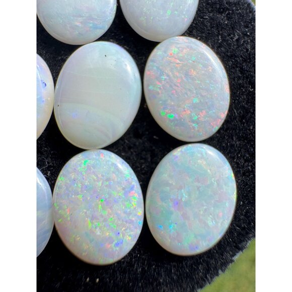 Australian Opal Cabochons Lot - 8.77 carats in Display Box #164 - Picture 6 of 7